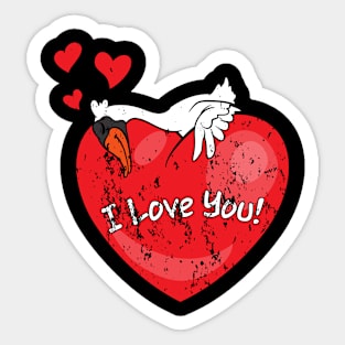 Retro Vintage Grunge Valentine's Day Sticker